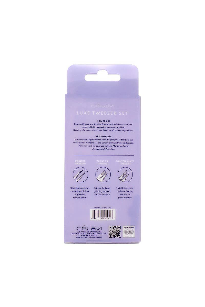 Ensemble de pinces à épiler Celavi SE45073 Luxe