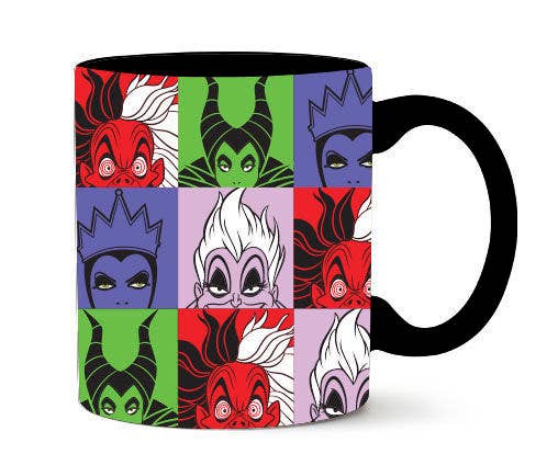 Tasse en céramique Disney Villains Peeking Faces Grid 20 oz (vilaines)