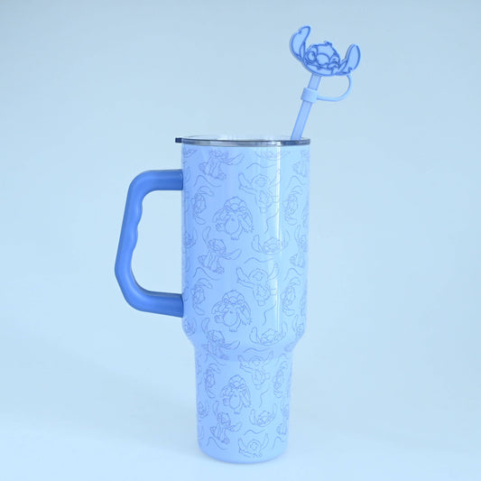 Gobelet isotherme 40oz Lilo & Stitch Blogger avec couvercle de paille