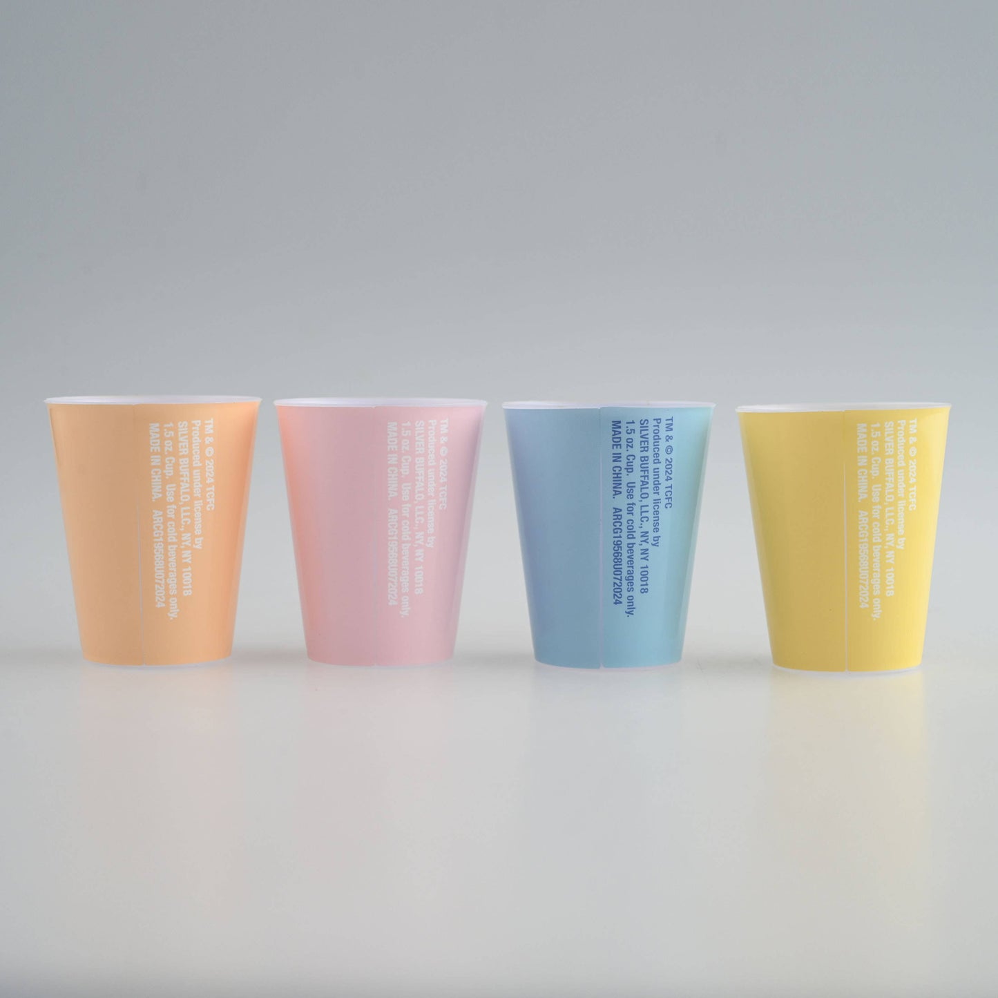 Ensemble Arc-en-ciel Aquarelle Bisounours 4 pièces 45 ml Mini Gobelet en Plastique