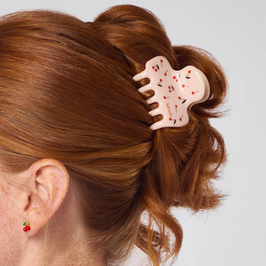 Pince Nuage Moyenne en Plastique Recyclé - Imprimé Cerise