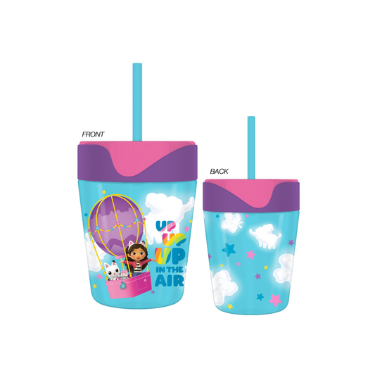 Gobelet anti-éclaboussures 17,5 oz avec ballon Gabby's Dollhouse et nuages