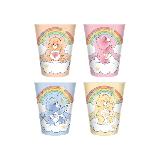 Ensemble Arc-en-ciel Aquarelle Bisounours 4 pièces 45 ml Mini Gobelet en Plastique