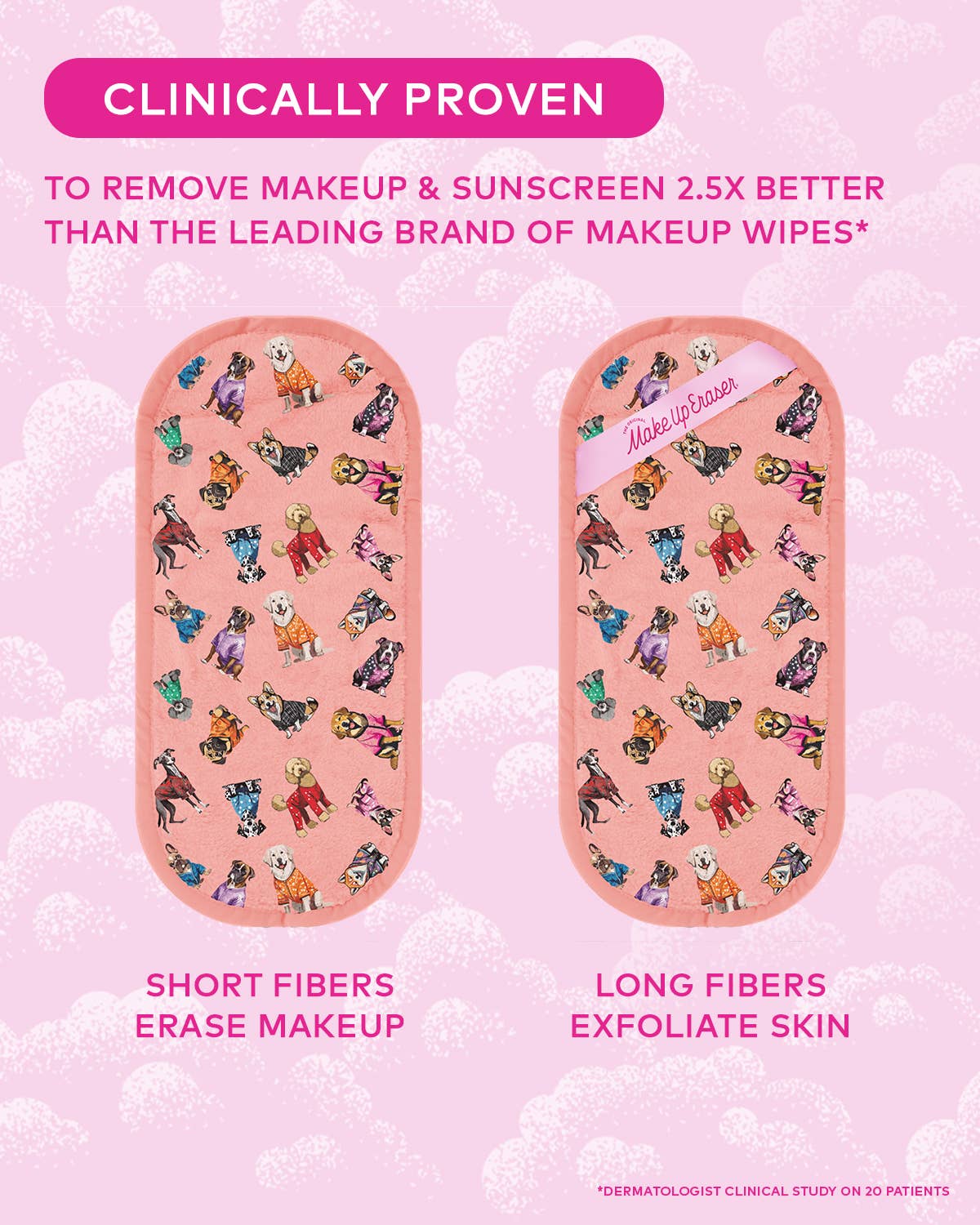 Lingette démaquillante Puppy Print MakeUp Eraser PRO | L'Amoureux des Animaux