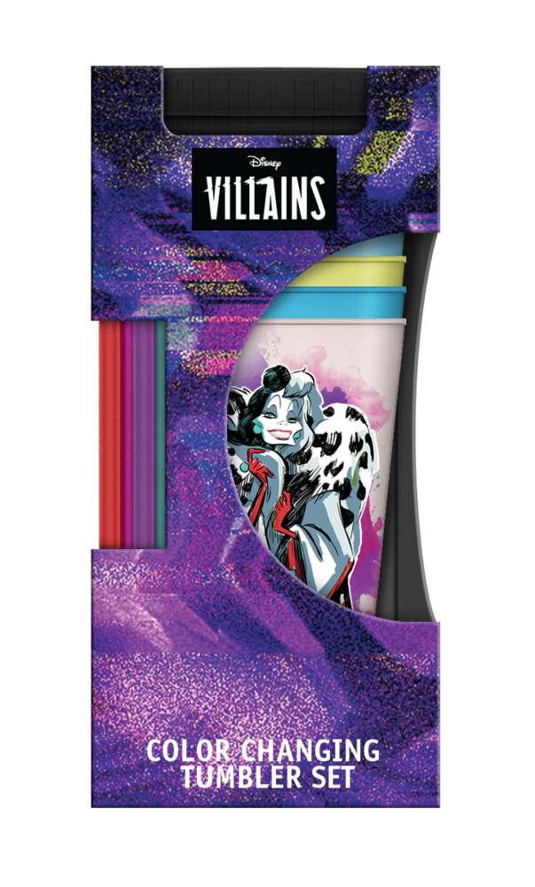 Ensemble de gobelets changeant de couleur 4 pièces 24oz Disney Villains Devious