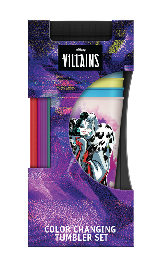Ensemble de gobelets changeant de couleur 4 pièces 24oz Disney Villains Devious
