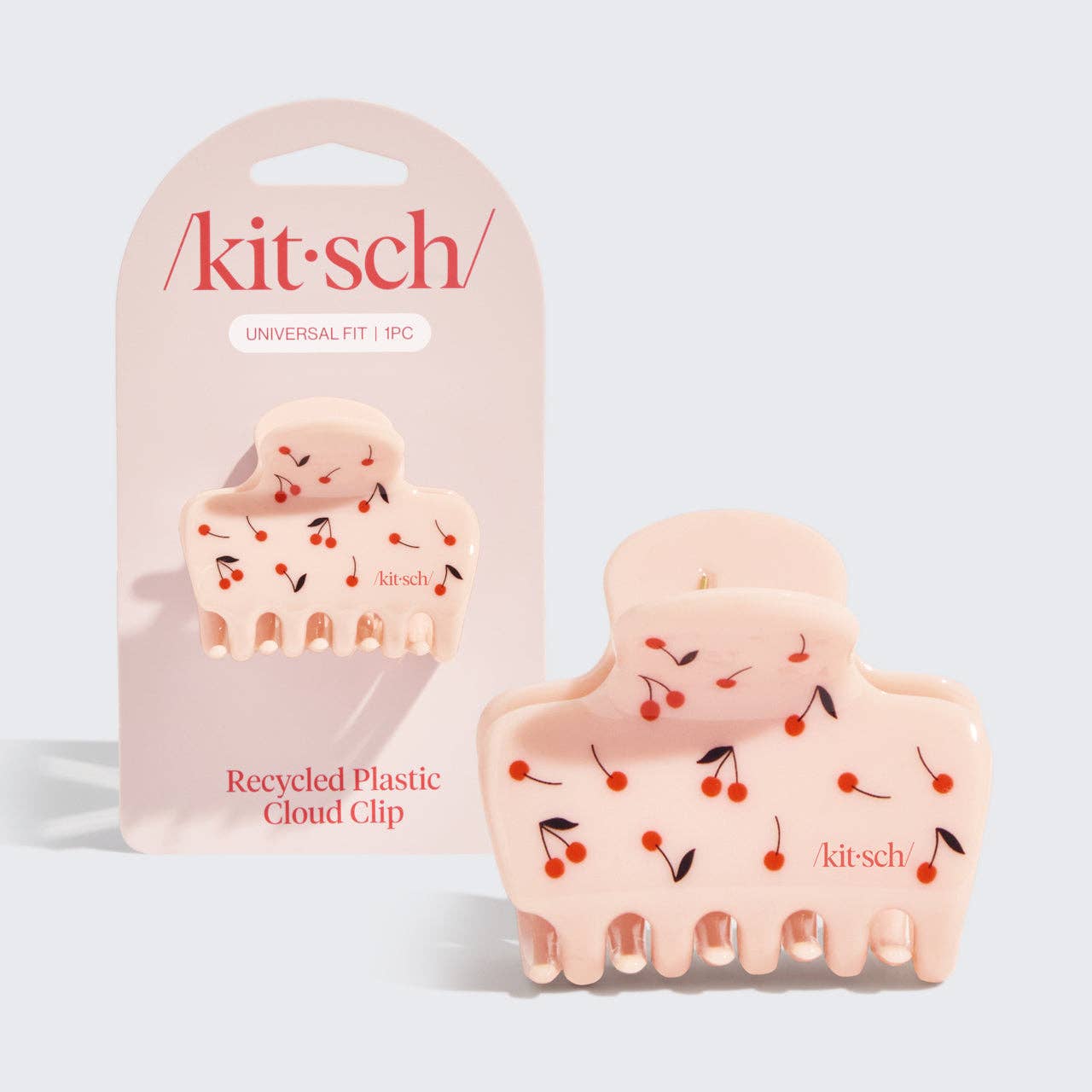 Pince Nuage Moyenne en Plastique Recyclé - Imprimé Cerise