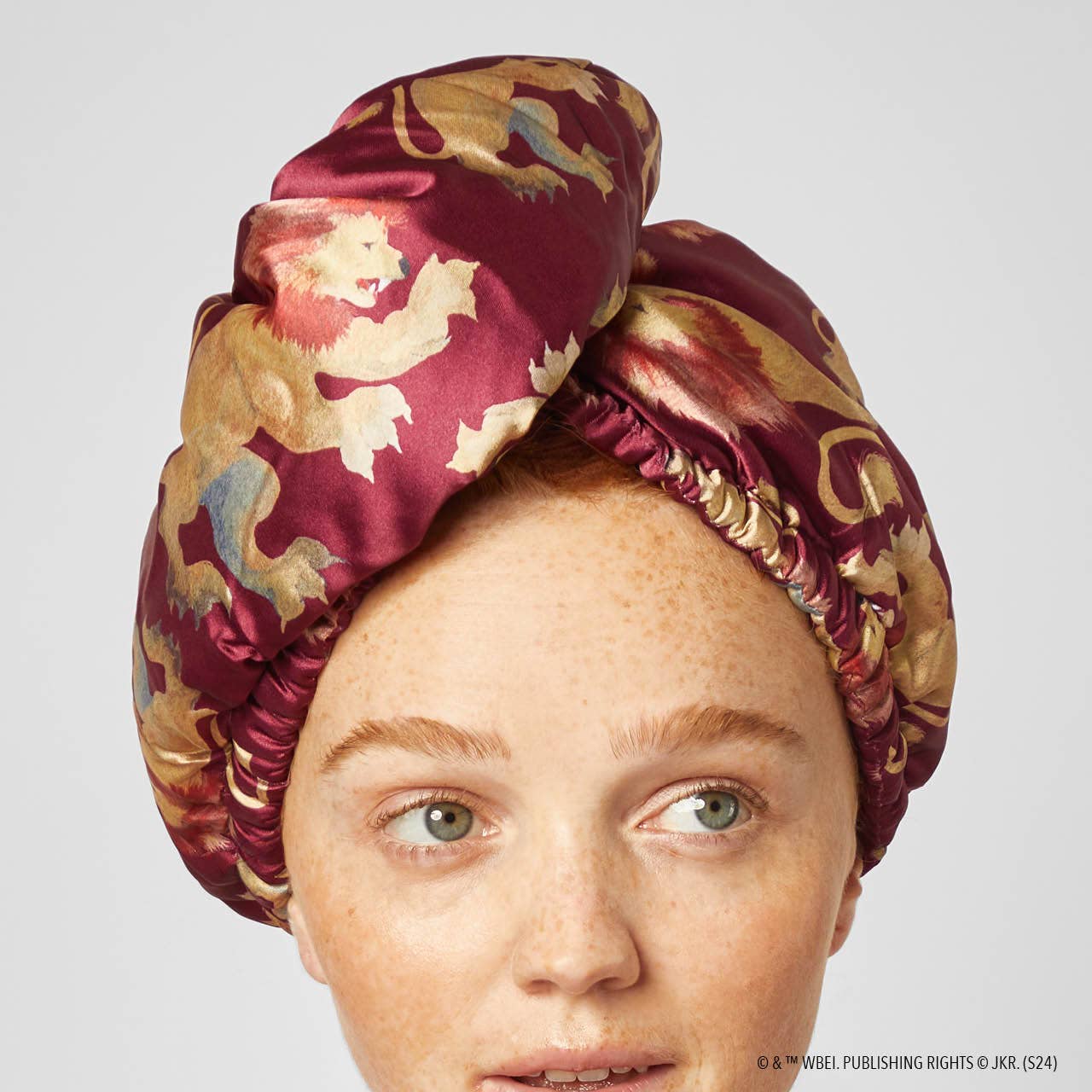 Serviette à cheveux en satin Harry Potter x Kitsch - Gryffondor