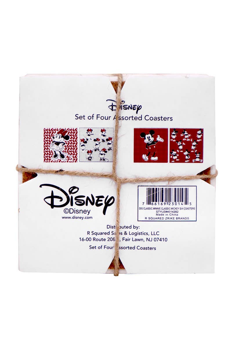 Ensemble de sous-verres en céramique Mickey et Minnie Mouse - 4