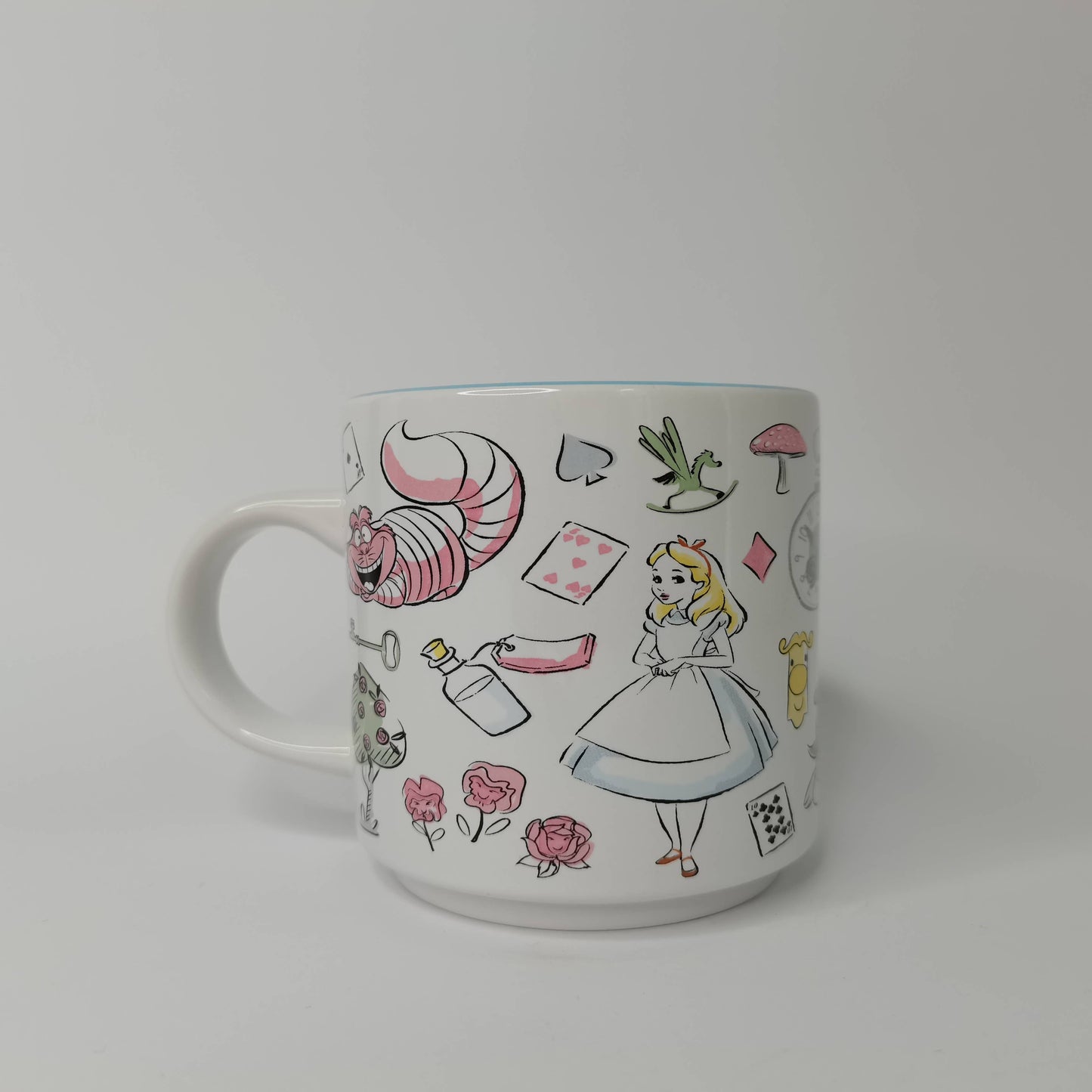 Tasse en céramique empilable unique Alice au pays des merveilles Icones 13 oz