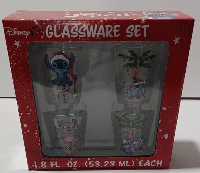 Coffret Cadeau Palm Stitch & Amis de Noël 4 pièces 1,8 oz Mini Verres