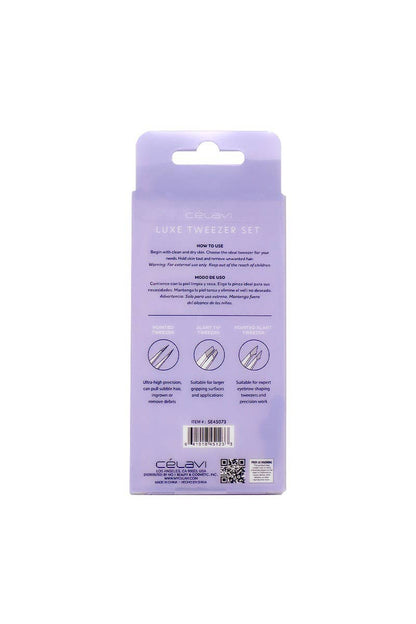 Ensemble de pinces à épiler Celavi SE45073 Luxe