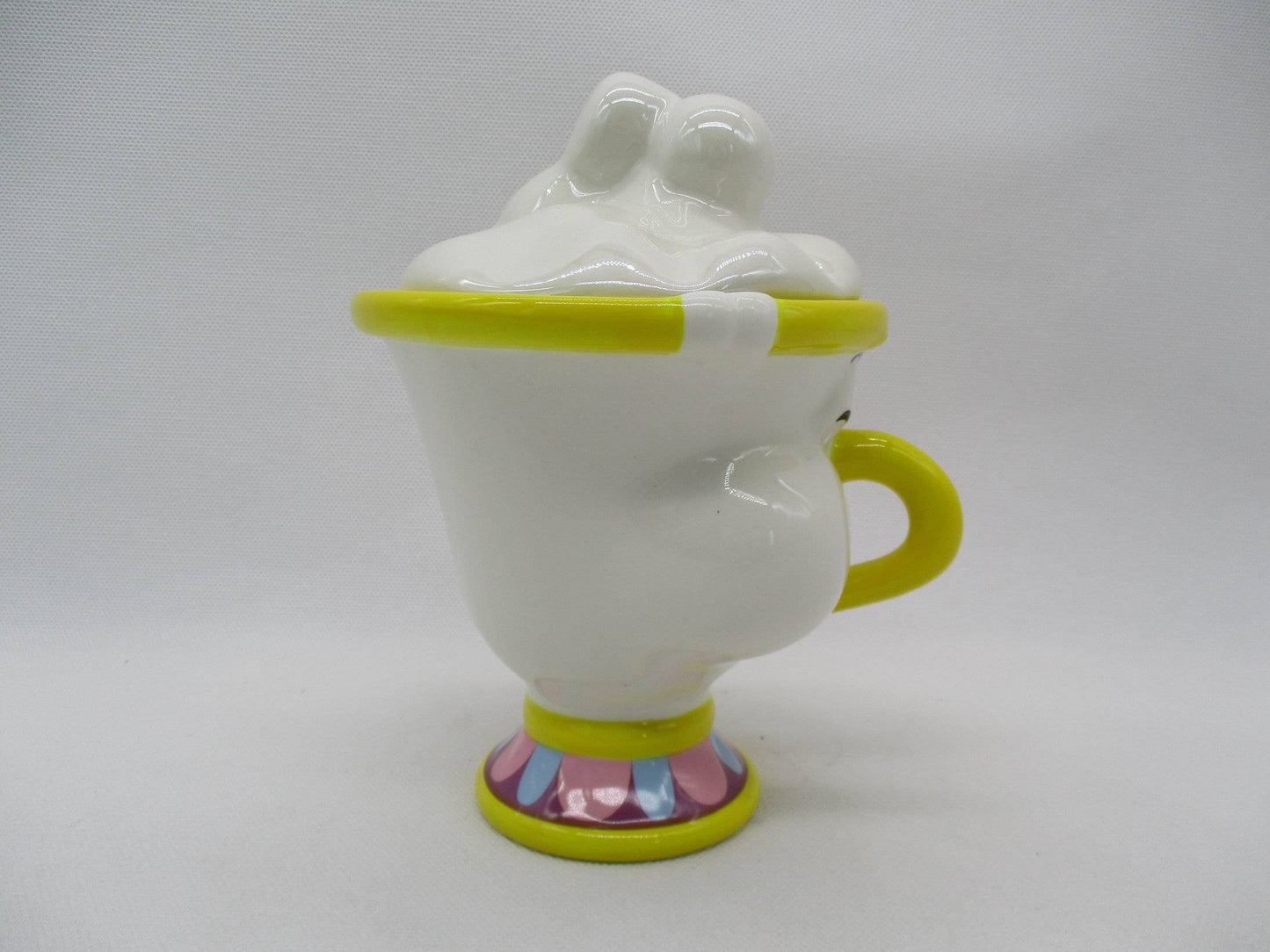 La Belle et la Bête — Tasse sculptée en céramique Chip avec bulles et couvercle