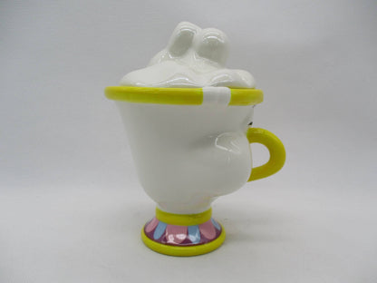 La Belle et la Bête — Tasse sculptée en céramique Chip avec bulles et couvercle