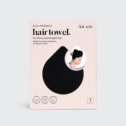 Serviette pour cheveux à séchage rapide - Eco Black