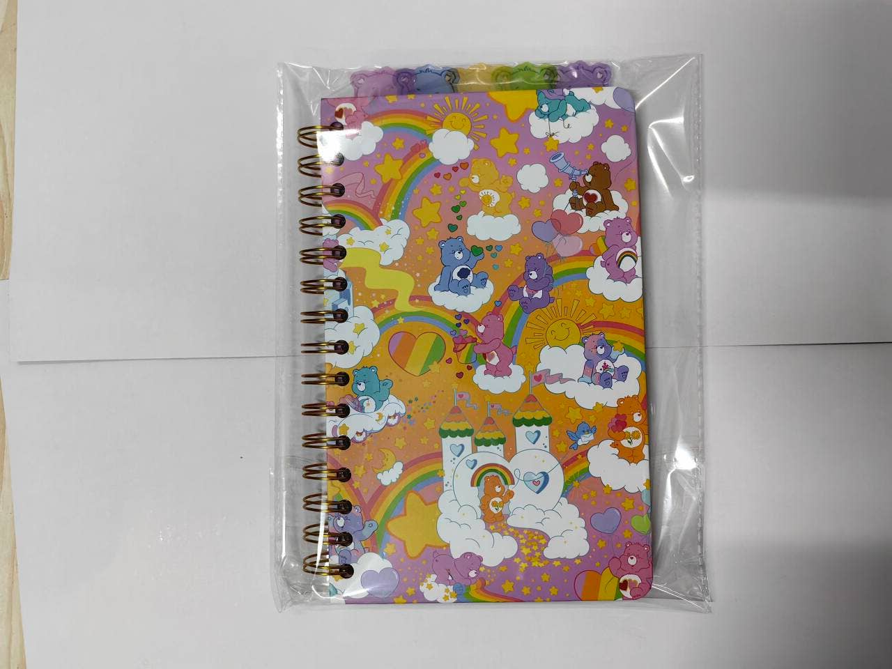 Carnet à spirale à onglets Care Bears Rainbow Stars 8” x 5”