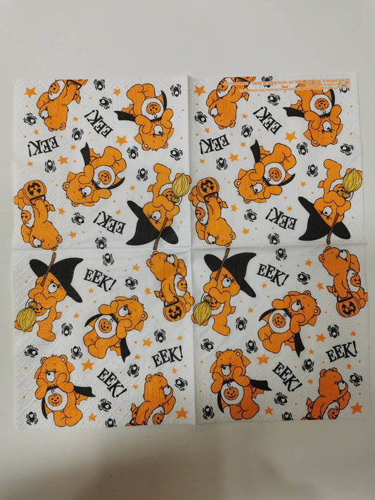 Serviettes Care Bears Halloween Trick or Sweet 40 unités 10"