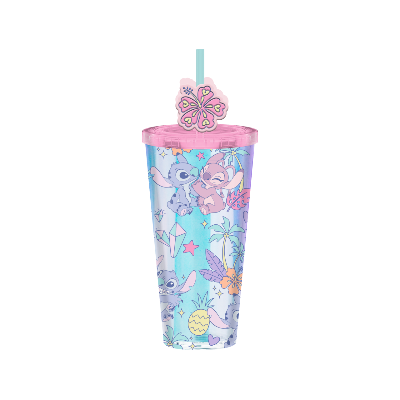 Gobelet froid en plastique iridescent 24oz Lilo et Stitch Angel