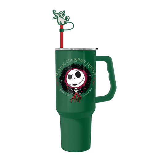 Gobelet Jack 40oz en acier inoxydable avec bouchon paille (Nightmare before Christmas)