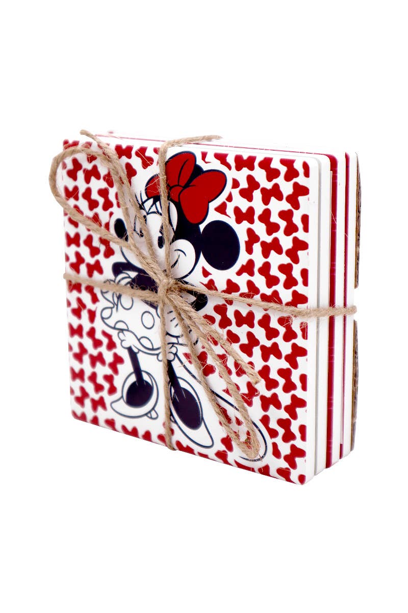 Ensemble de sous-verres en céramique Mickey et Minnie Mouse - 4