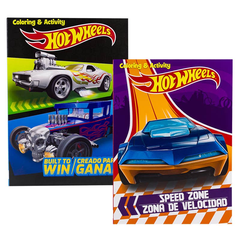 DEUX Livre de coloriage et d'activités Hot Wheels - 80 pages