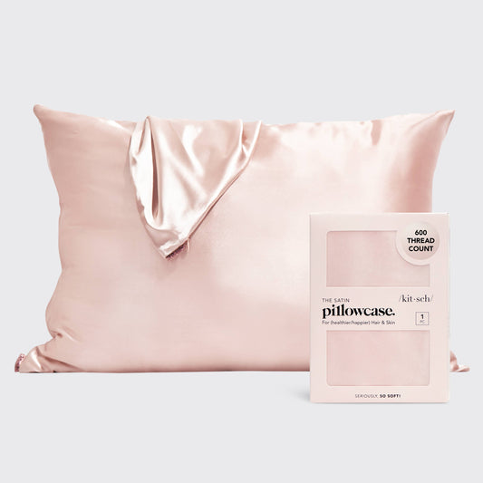 Taie d'oreiller en satin - Blush