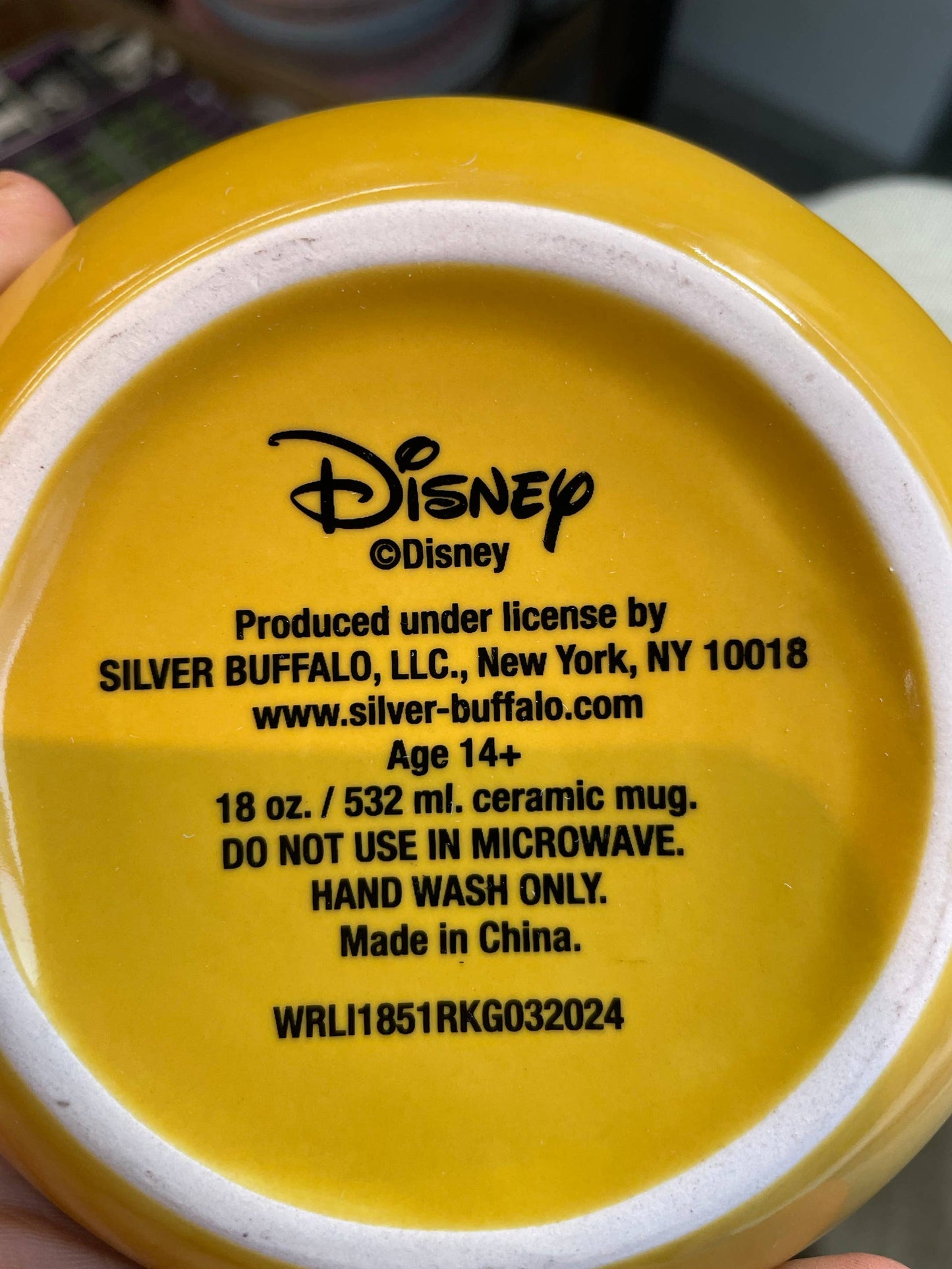 Mug en céramique effilé 18oz Lilo & Stitch Surfboard Glitter