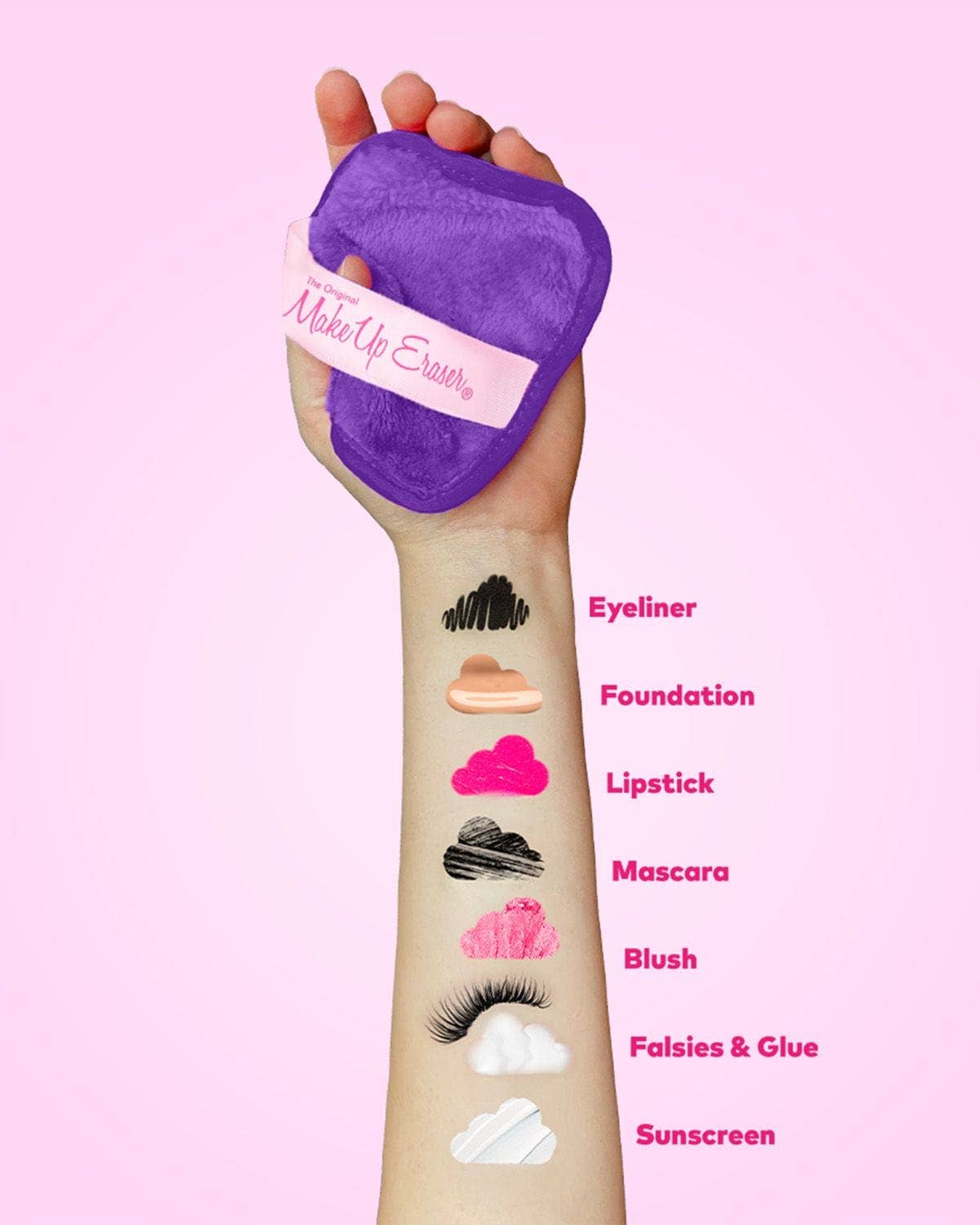 Lingettes démaquillantes Coffret de 7 jours Queen Purple