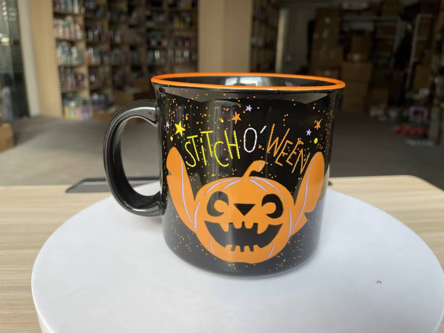 Mug de camping en céramique 20oz Stitch Midnight Stitch O Ween