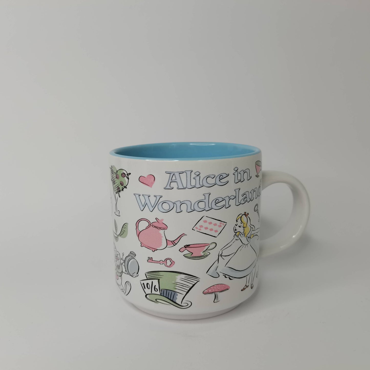 Tasse en céramique empilable unique Alice au pays des merveilles Icones 13 oz