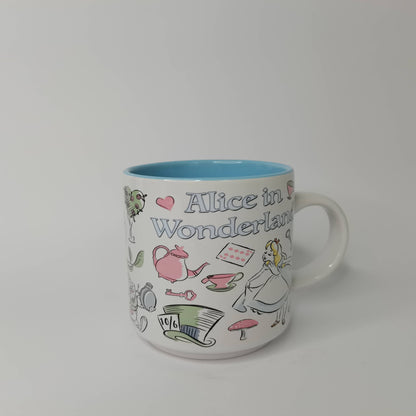 Tasse en céramique empilable unique Alice au pays des merveilles Icones 13 oz