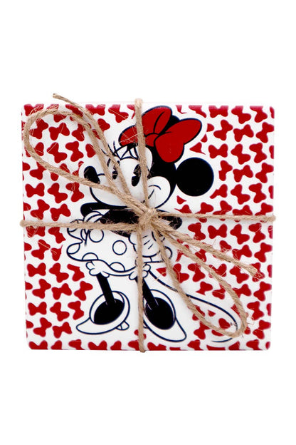 Ensemble de sous-verres en céramique Mickey et Minnie Mouse - 4