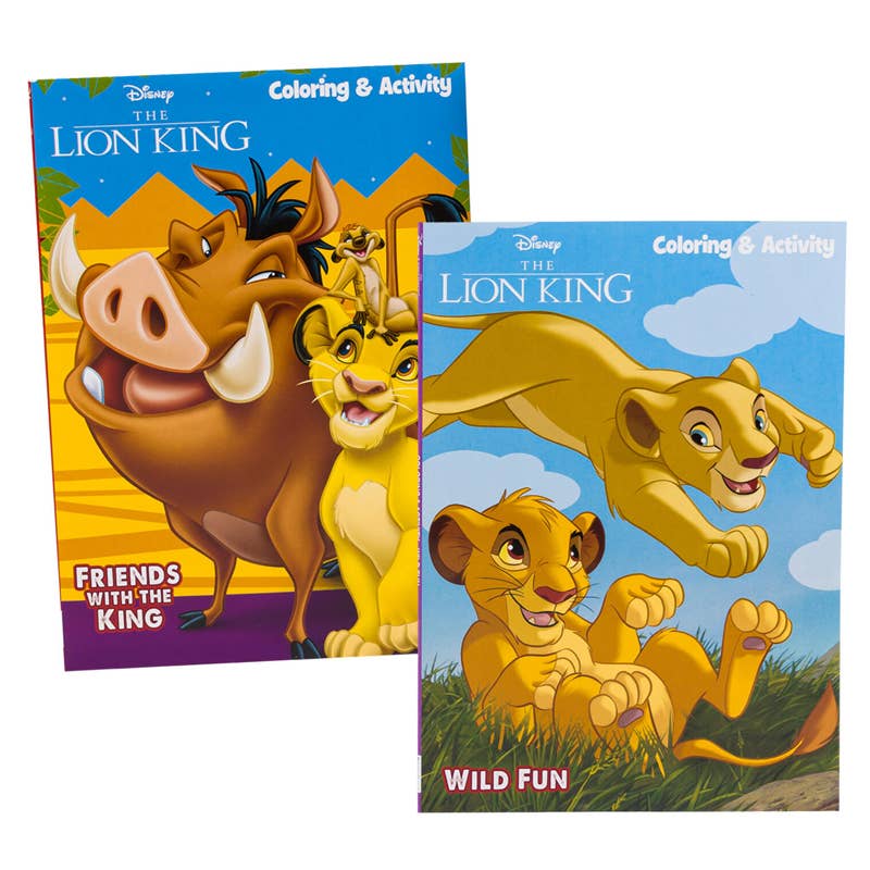 DEUX Livres de coloriage Le Roi Lion de 80 pages - 2 assortiments