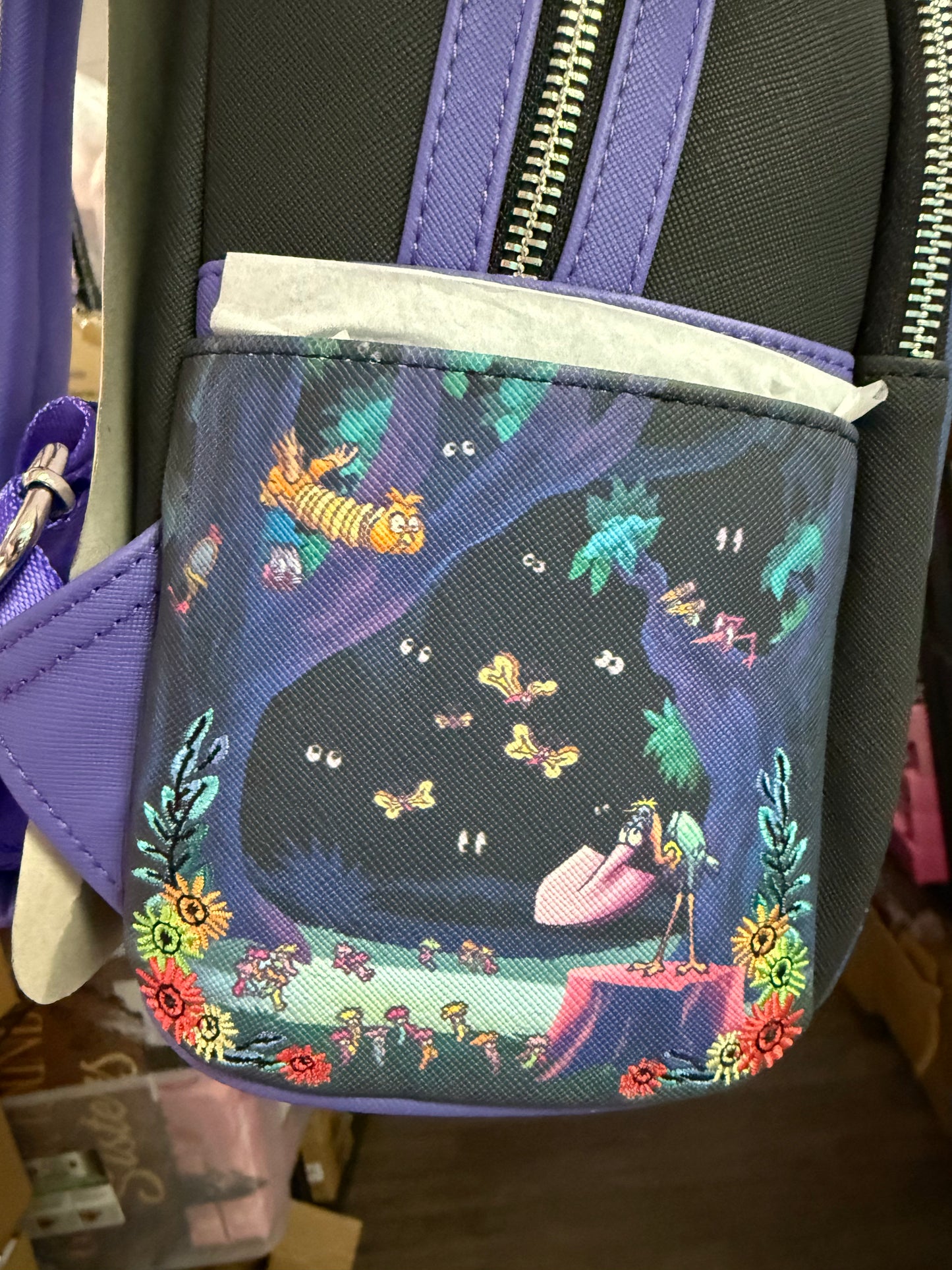 Sac à dos Loungefly Alice noir et mauve (lenticulaire)