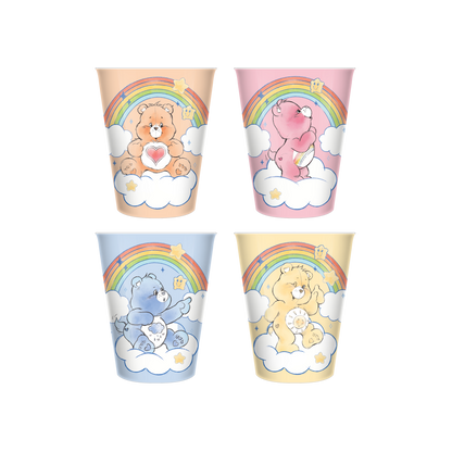 Ensemble Arc-en-ciel Aquarelle Bisounours 4 pièces 45 ml Mini Gobelet en Plastique