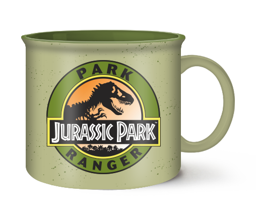 Tasse  en céramique 20 oz « Belle » — décalcomanie intérieure nacrée20 oz Jurassic Park Ranger