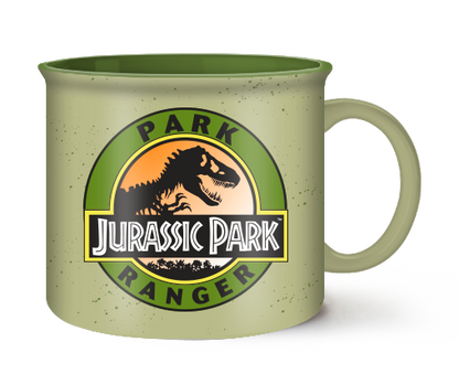 Tasse  en céramique 20 oz « Belle » — décalcomanie intérieure nacrée20 oz Jurassic Park Ranger