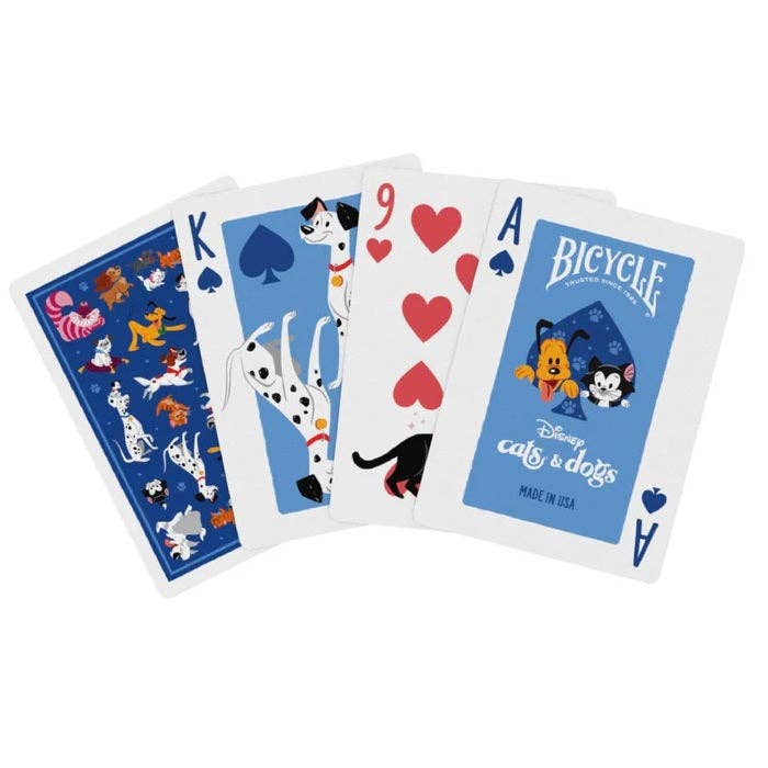 Cartes à jouer Bicycle Disney Chats et Chiens DISNEY
