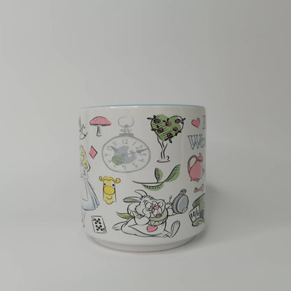 Tasse en céramique empilable unique Alice au pays des merveilles Icones 13 oz