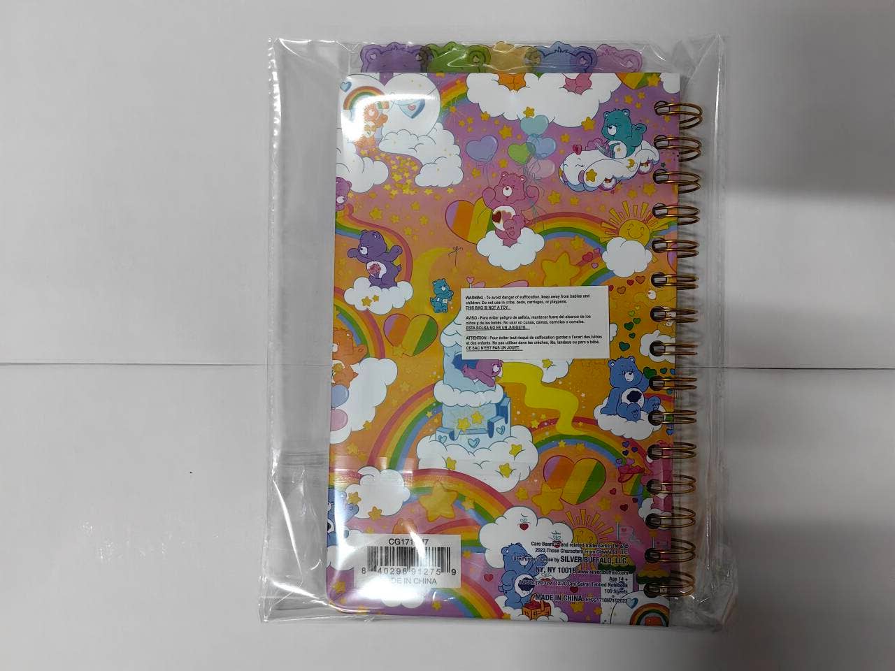 Carnet à spirale à onglets Care Bears Rainbow Stars 8” x 5”