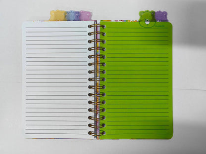 Carnet à spirale à onglets Care Bears Rainbow Stars 8” x 5”