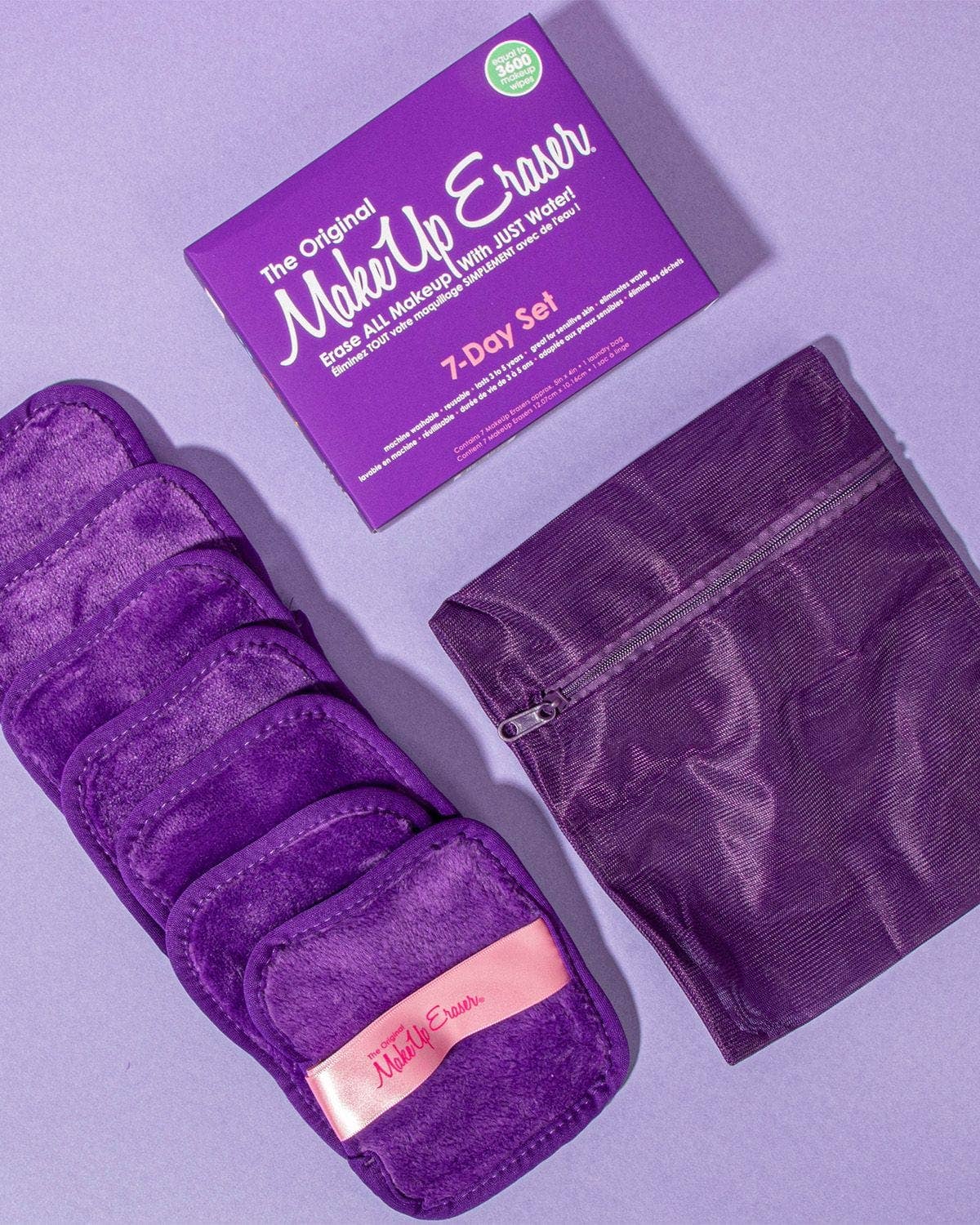 Lingettes démaquillantes Coffret de 7 jours Queen Purple