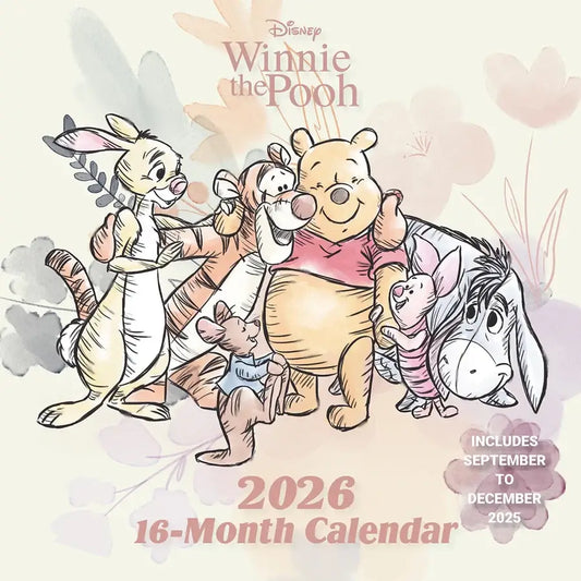 Calendrier Officiel Carré 2026 de Winnie l'Ourson