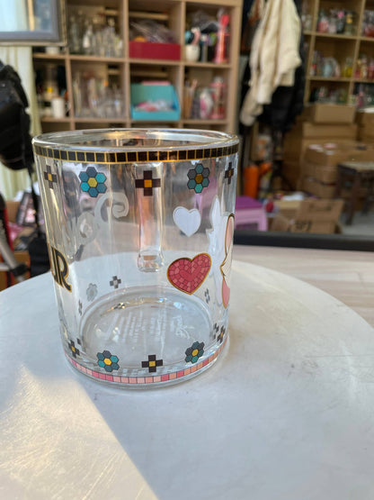 Aristochats CARREAU MARIE BONJOUR Finition métallisée 17,5 oz Tasse à café en verre