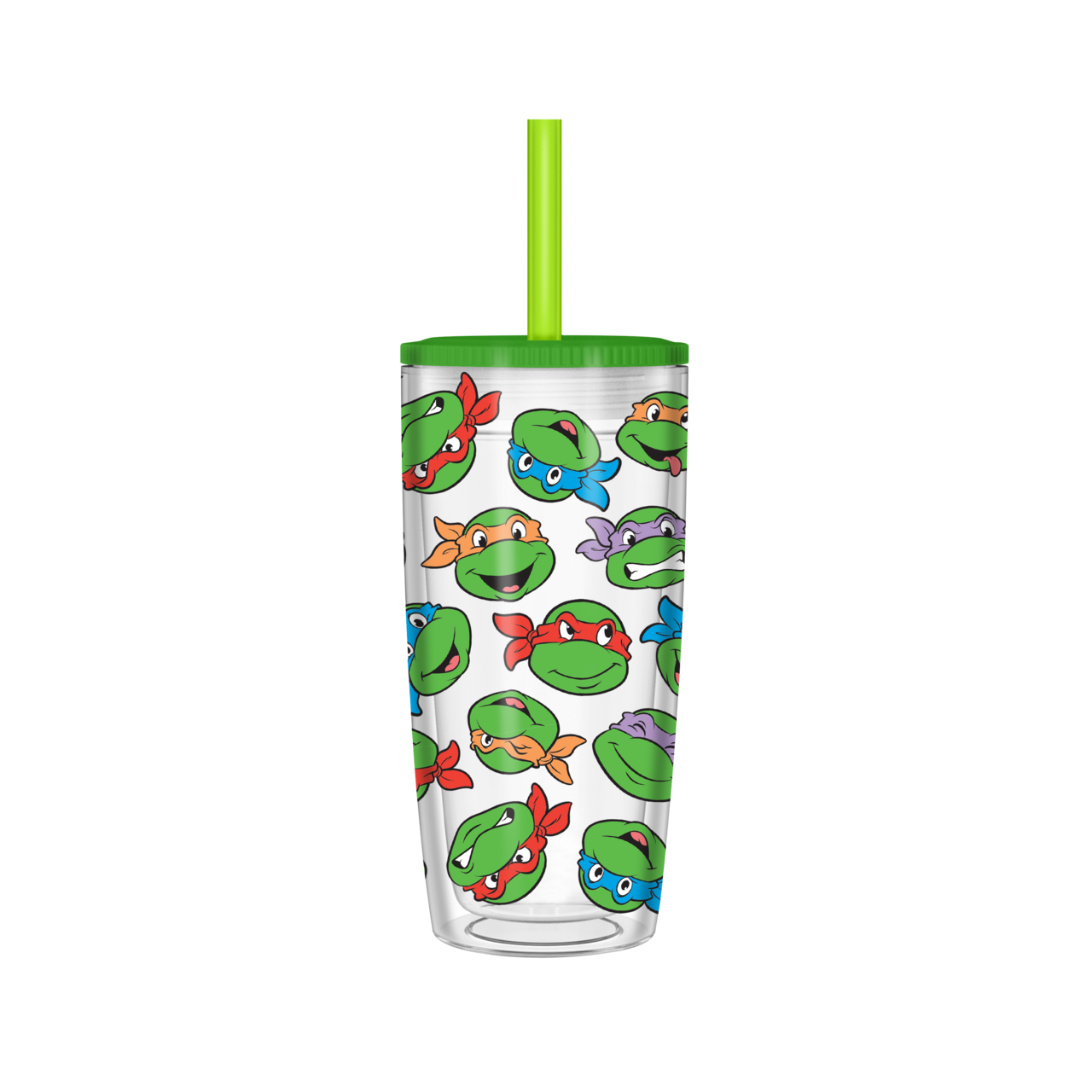 Gobelet en plastique résistant aux éclaboussures TMNT à motifs multifaces de 20 oz