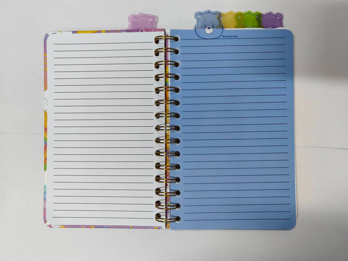 Carnet à spirale à onglets Care Bears Rainbow Stars 8” x 5”